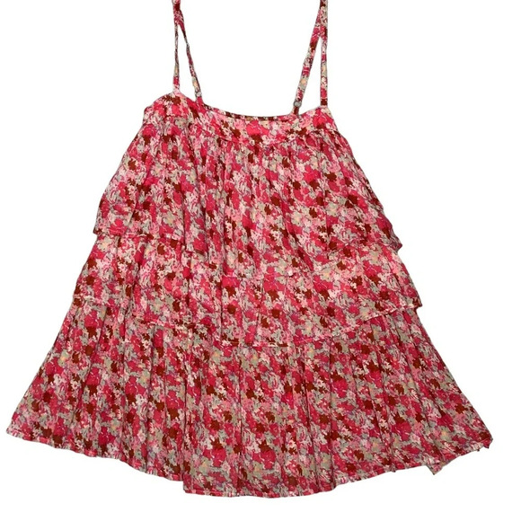 Free People Talia Tiered Tunic in Pink Combo. Sz: Small - Picture 5 of 15